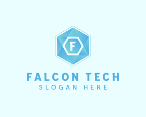 Geometric Tech Hexagon  logo design