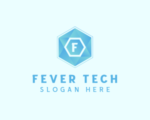 Geometric Tech Hexagon  logo design