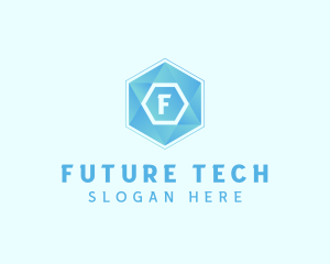 Geometric Tech Hexagon  logo design