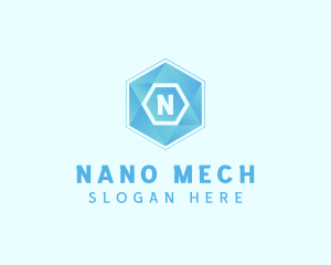 Geometric Tech Hexagon  logo design