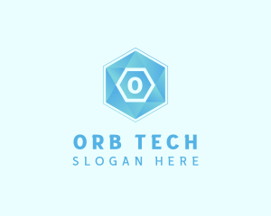 Geometric Tech Hexagon  logo design