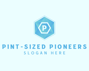 Geometric Tech Hexagon  logo design