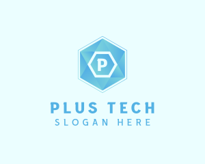 Geometric Tech Hexagon  logo design