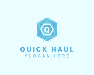 Geometric Tech Hexagon  logo design