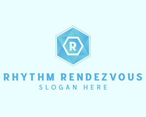 Geometric Tech Hexagon  logo design