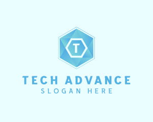 Geometric Tech Hexagon  logo design