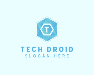 Geometric Tech Hexagon  logo design