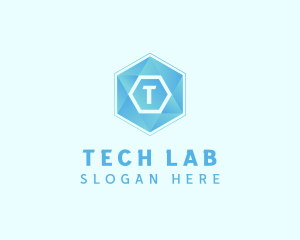 Geometric Tech Hexagon  logo design