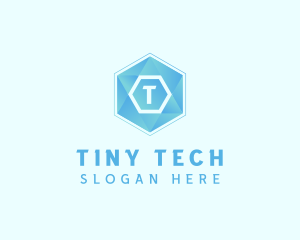 Geometric Tech Hexagon  logo design