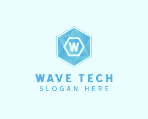 Geometric Tech Hexagon  logo design