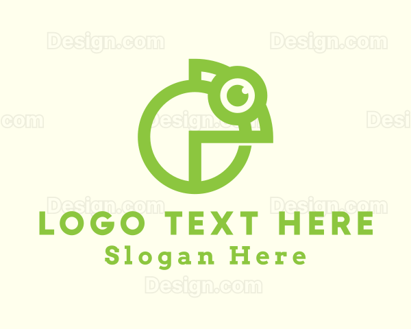 Green Chameleon Pet Logo