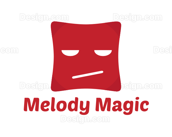 Red Emoji Face Logo