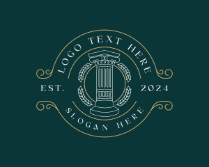 Justice Greek Pillar Column logo
