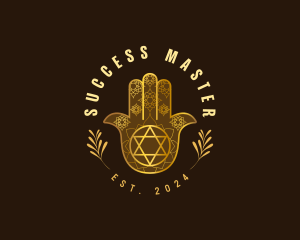 Hamsa Hand Yoga logo design