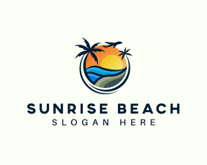 Tropical Beach Resort Escapade logo design