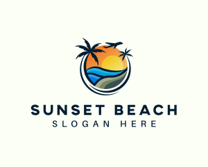 Tropical Beach Resort Escapade logo design