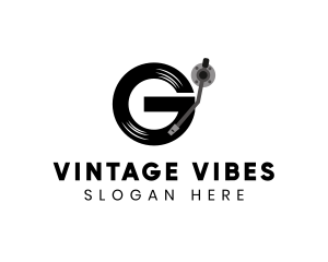 Vinyl Music Letter G logo