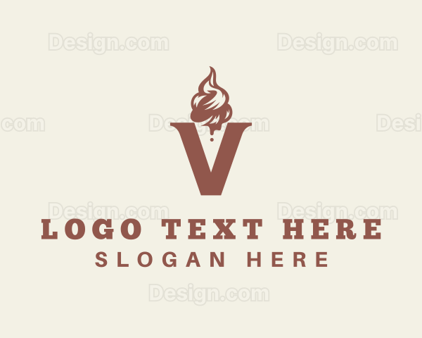 Ice Cream Dessert Logo