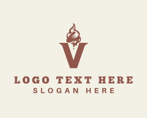 Ice Cream Dessert Logo