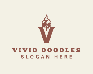 Ice Cream Dessert logo design