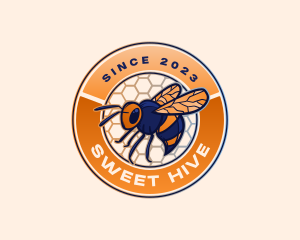 Bee Insect Honeycomb logo