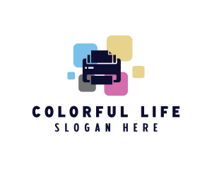 Color Printer Ink logo design