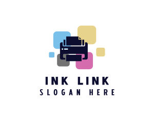 Color Printer Ink logo design