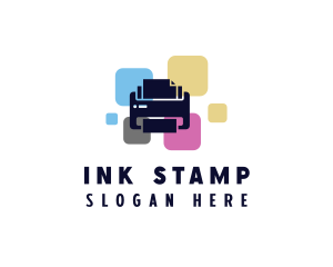 Color Printer Ink logo design