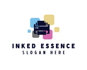 Color Printer Ink logo design