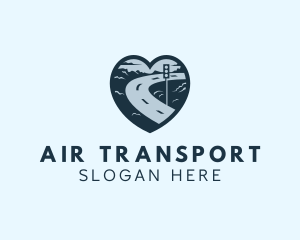 Heart Stoplight Road Transport logo design