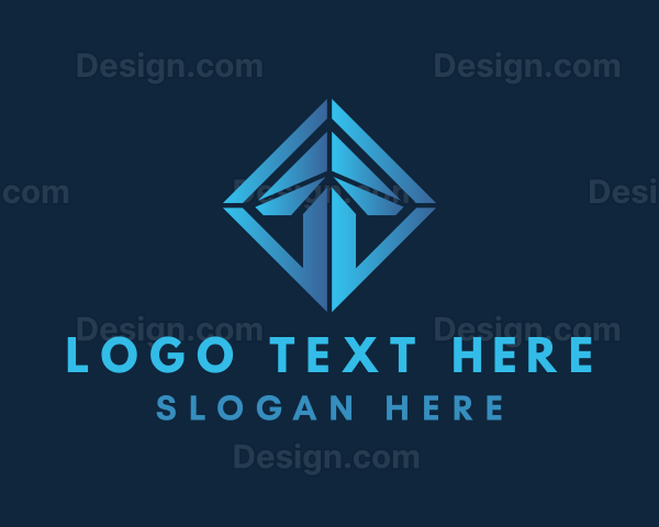 Gradient Blue Upward Arrow Logo