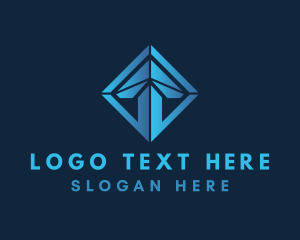 Gradient Blue Upward Arrow logo