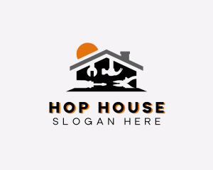 Home Improvement House Tools logo design