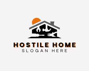 Home Improvement House Tools logo design