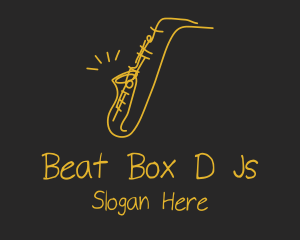 Golden Jazz Saxophone  Logo
