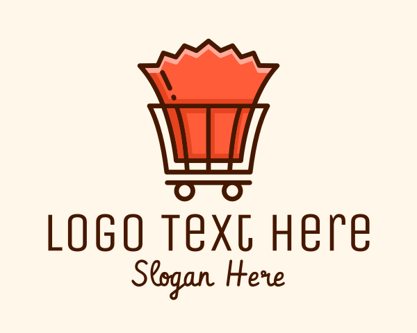 Grocery Cart logo example 4