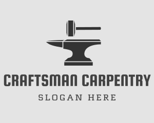 Craftsman Hammer Blacksmith logo design