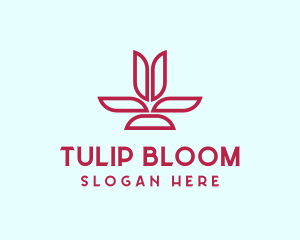 Modern Flower Tulip logo design