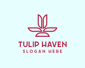 Modern Flower Tulip logo design