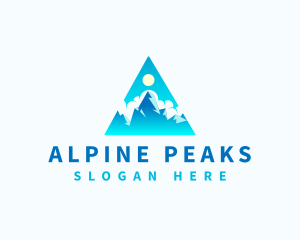 Glacier Mountain Peak logo design