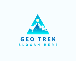 Glacier Mountain Peak logo design