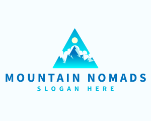 Glacier Mountain Peak logo design