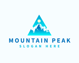 Glacier Mountain Peak logo design