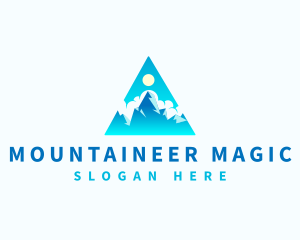 Glacier Mountain Peak logo design