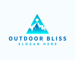 Glacier Mountain Peak logo design