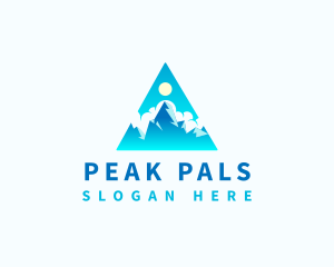 Glacier Mountain Peak logo design