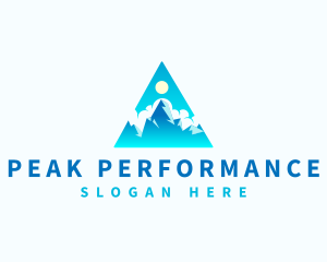 Glacier Mountain Peak logo design