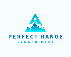 Glacier Mountain Peak logo design