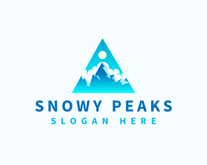 Glacier Mountain Peak logo design