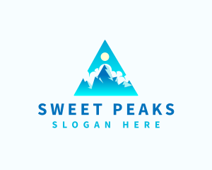 Glacier Mountain Peak logo design